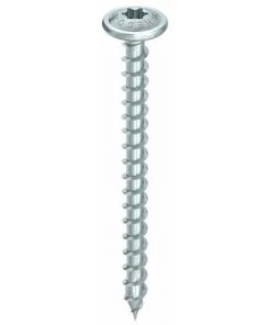 HECO SCHRAUBEN HECO TOPIX Plus Vis à Bois Professionnelle 6.0 X 50 Mm, Filetage Partiel , Tête Ronde Large, T-Drive, Galvanisé Bleu, A3K, 200pcs ( 61039 )