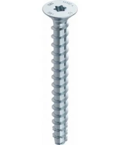 HECO SCHRAUBEN HECO MULTI MONTI Plus F Vis D'ancrage 6,0 X 100 Mm, 50 Pcs. + Vis à Béton, Tête Fraisée, T-Drive, Zingué Bleu, A2K (48503)