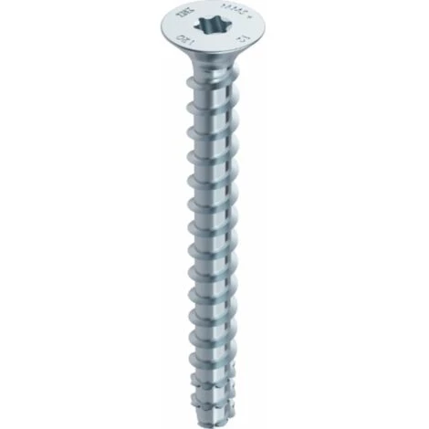 HECO SCHRAUBEN HECO MULTI MONTI Plus F Vis D'ancrage 6,0 X 60 Mm, 100 Pcs. + Vis à Béton, Tête Fraisée, T-Drive, Zingué Bleu, A2K (48497) 2 HECO SCHRAUBEN HECO MULTI MONTI Plus F Vis D'ancrage 6,0 X 60 Mm, 100 Pcs. + Vis à Béton, Tête Fraisée, T-Drive, Zingué Bleu, A2K (48497) – Image 2
