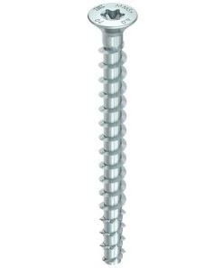 HECO SCHRAUBEN HECO MULTI MONTI Plus F Vis D'ancrage, 5,0 X 40 Mm, Vis à Béton, Tête Fraisée, T-Drive, Zingué Bleu, A2K, 400 Pcs. (2x 54265)